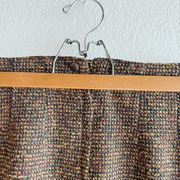 Vintage Wool Pencil Skirt Vintage Brown Textured Skirt - Picture 5 of 5